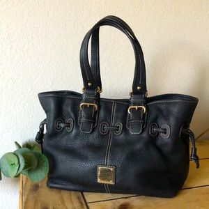Dooney & Bourke Black Pebbled Leather Satchel